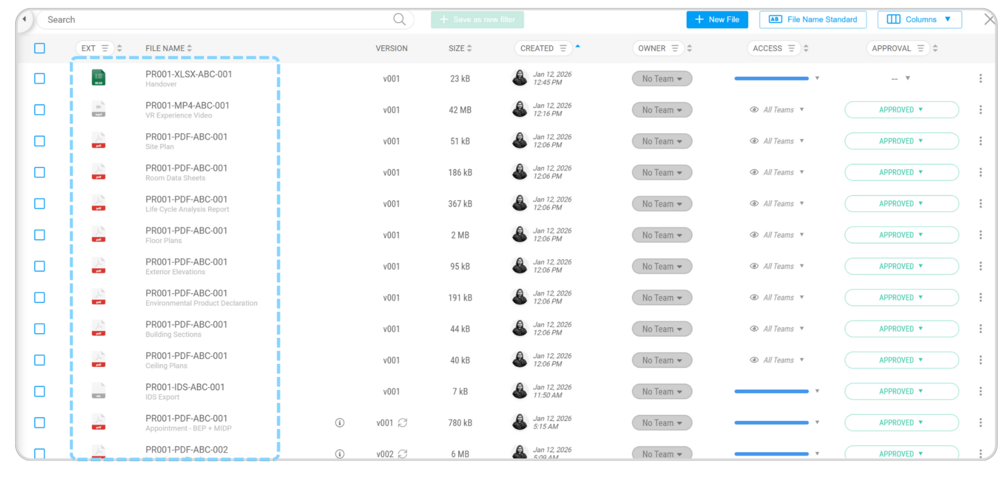 Naming Standard Applied