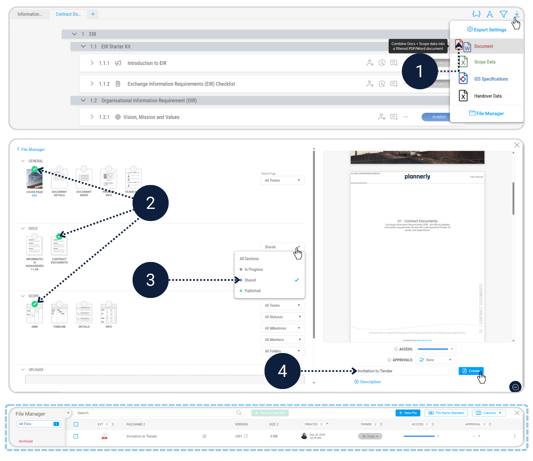 Creating Tender Document